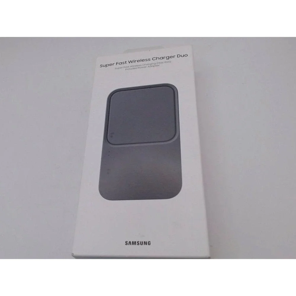 Samsung-15W Dual Fast Wireless Charger w/ USB-C Cable and Power Head, Grey,BNIB